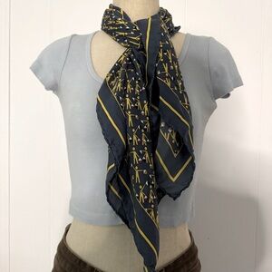 Vintage Levenger semaphore silk scarf